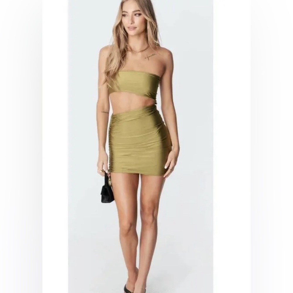 Edikted green mini dress